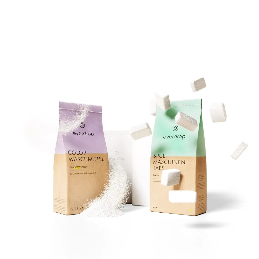everdrop Clean Home Box mit Tabs und Pulver, plastikfrei verpackt