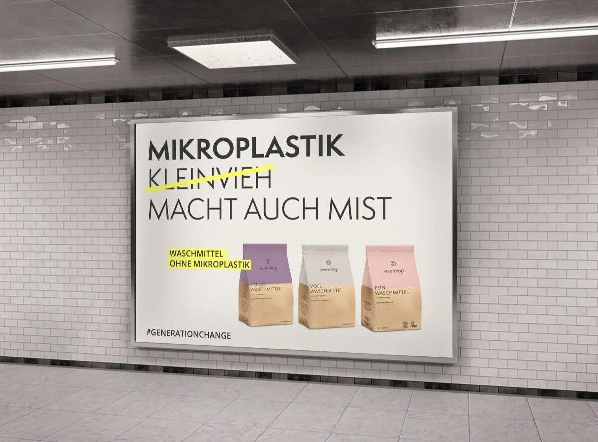 everdrop Out-of-Home-Werbung: Kampagnenmotiv für Außenwerbung